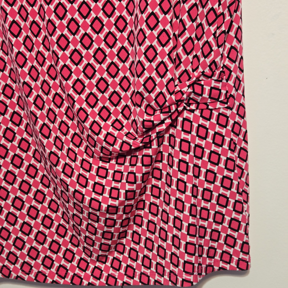 ❤️ Jones New York Pink Geometric Sleeveless Top- Size 2X - Picture 4 of 6